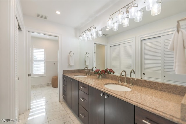 bathroom featuring vanity