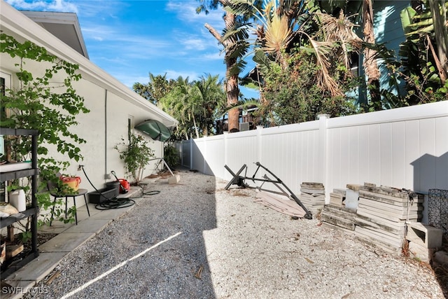 view of yard with a patio area