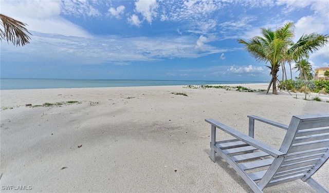 property view of water with a view of the beach