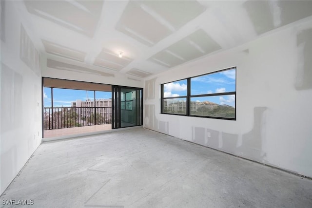 unfurnished room featuring concrete floors and a healthy amount of sunlight