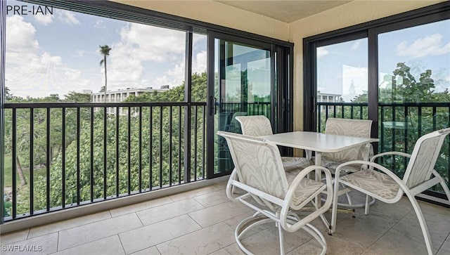 view of sunroom