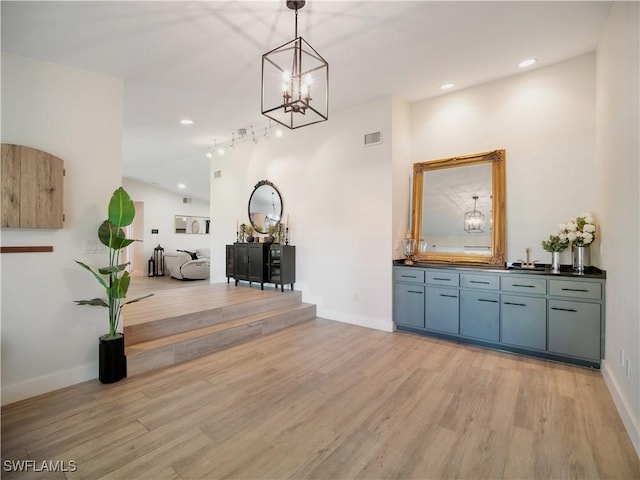 interior space featuring light hardwood / wood-style flooring