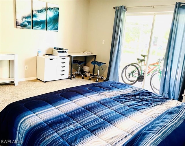 view of carpeted bedroom