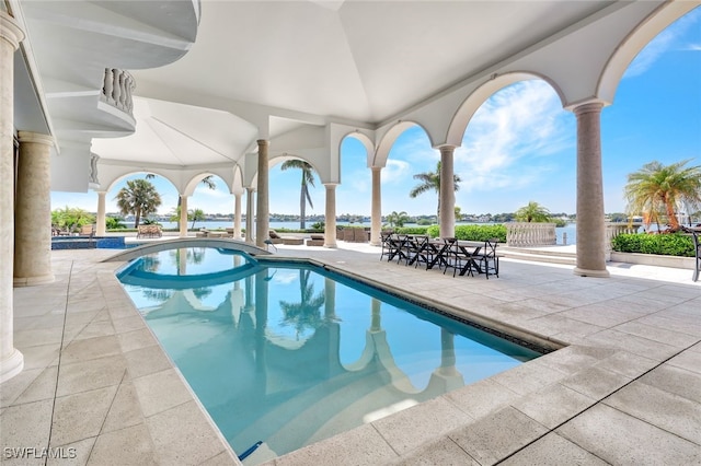 view of pool with a patio