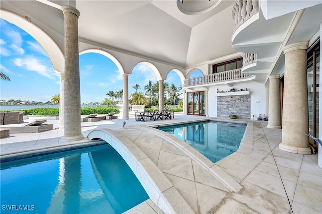 view of pool with a patio