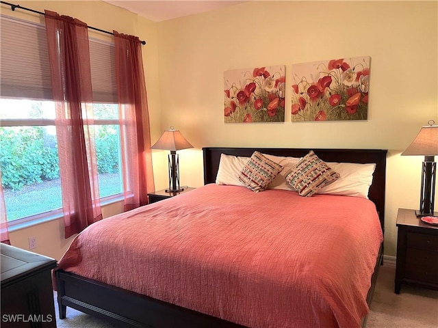 view of carpeted bedroom