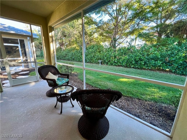 view of sunroom