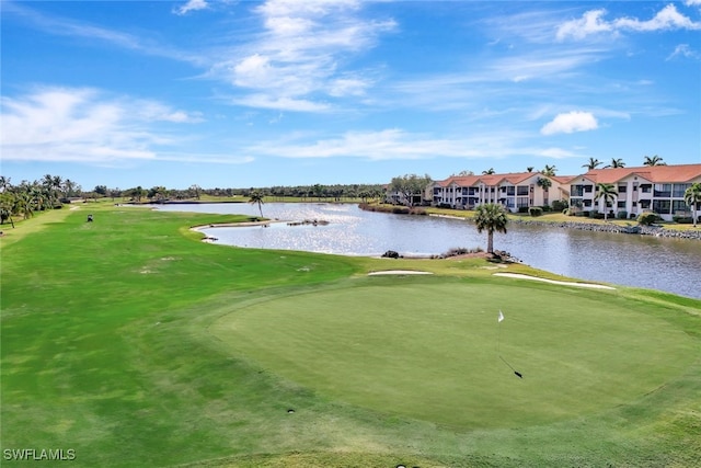 view of property's community with a water view