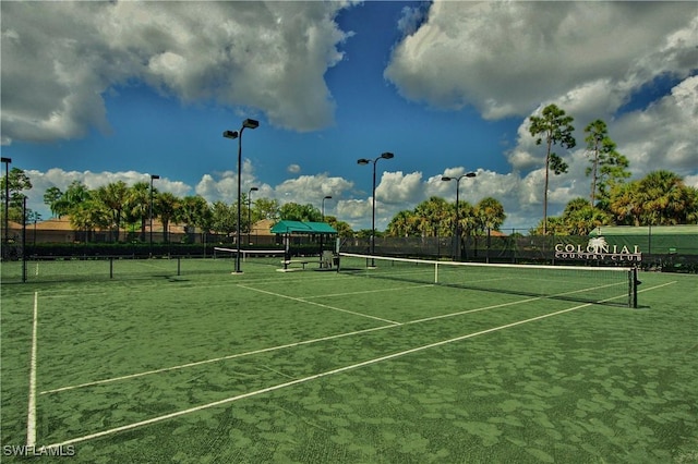 view of tennis court