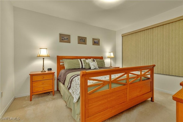 view of carpeted bedroom