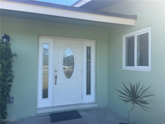 view of doorway to property