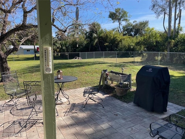 view of patio / terrace with a grill