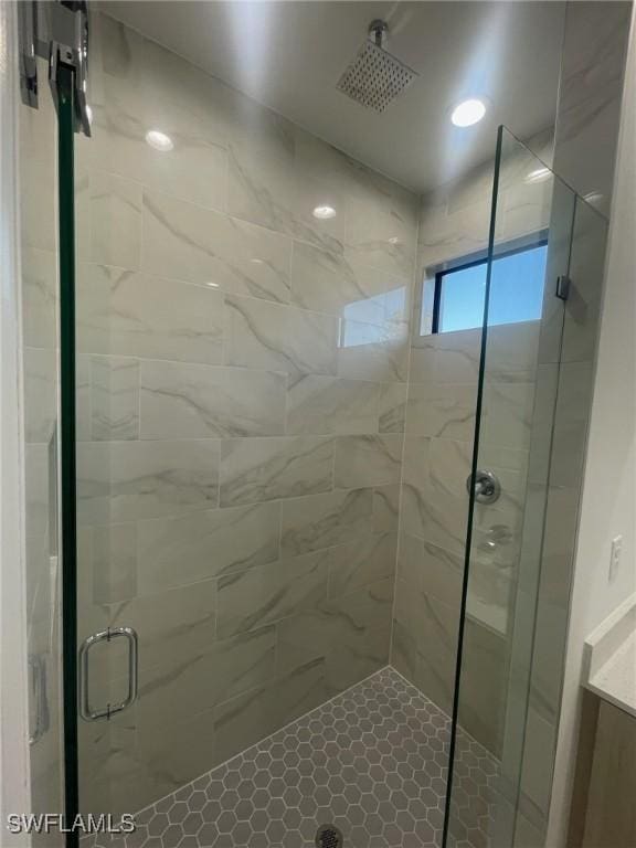 bathroom with walk in shower