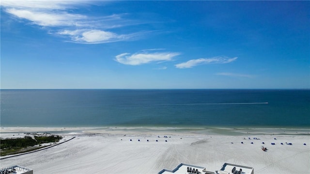 property view of water with a view of the beach