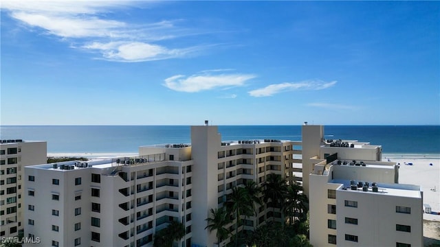 property view of water with a view of the beach