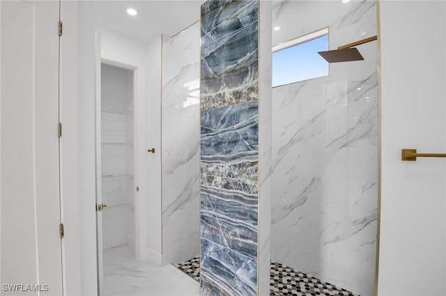 bathroom with walk in shower