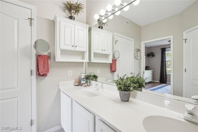 bathroom with vanity