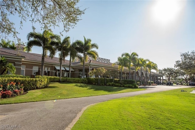 surrounding community featuring a lawn