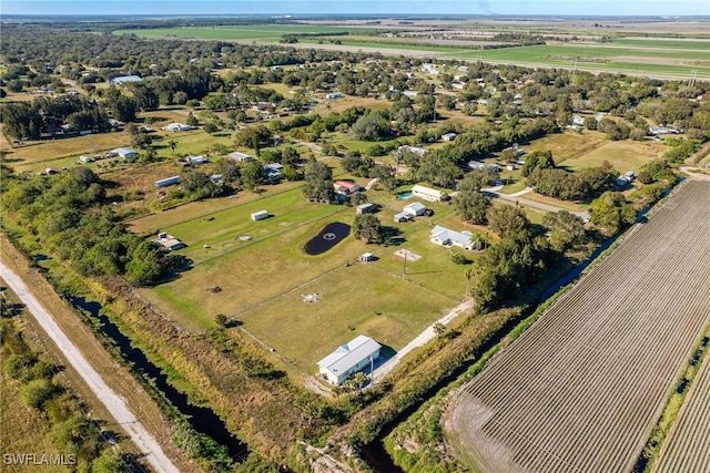 bird's eye view featuring a rural view