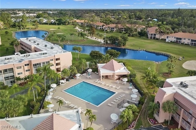 170 Turtle Lake Ct Unit 304, Naples, FL 34105 - aerial view featuring a water view and golf course view