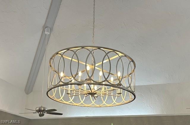 170 Turtle Lake Ct Unit 304, Naples, FL 34105 - detailed view of a chandelier and a ceiling fan