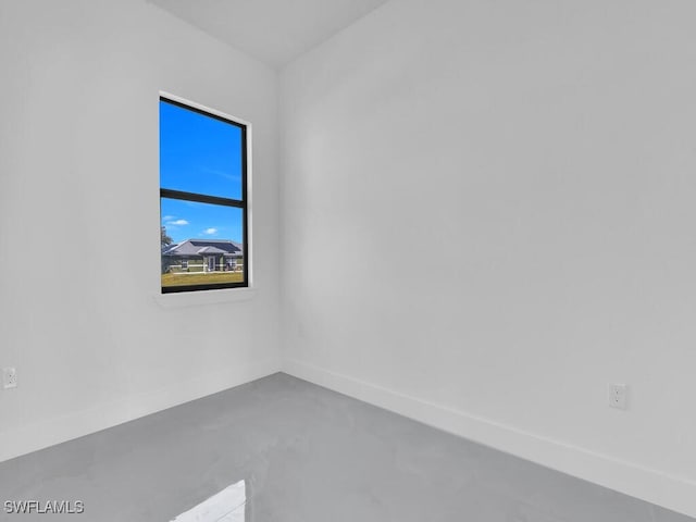 empty room featuring concrete floors