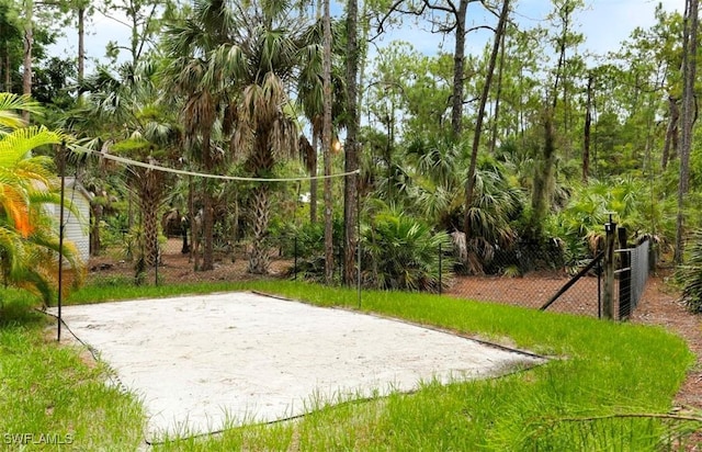 view of home's community with volleyball court