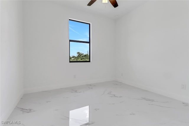 empty room with ceiling fan