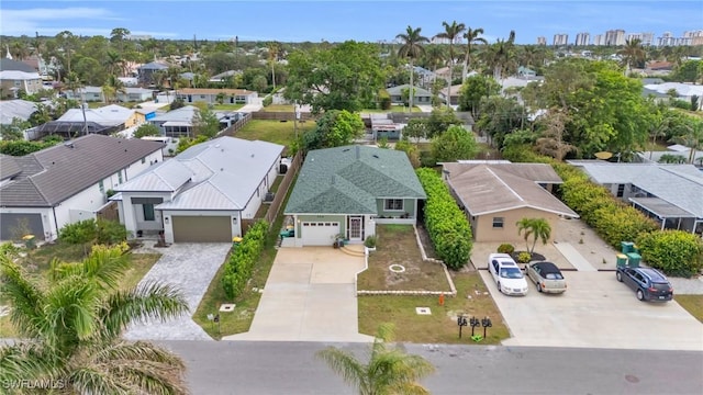 bird's eye view with a residential view