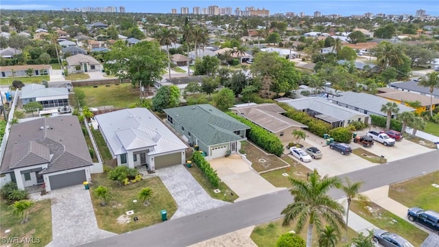 bird's eye view with a residential view