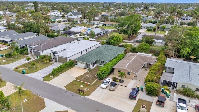 bird's eye view with a residential view