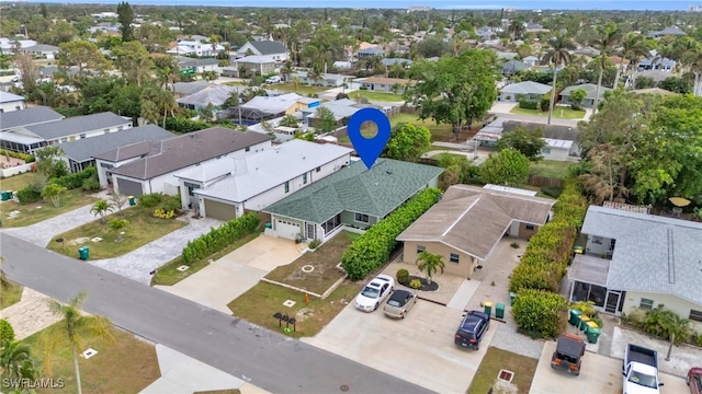 bird's eye view with a residential view