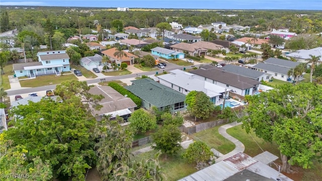 aerial view featuring a residential view