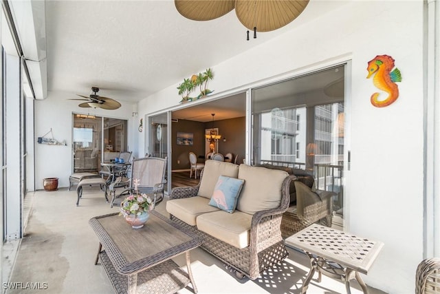 view of patio with outdoor lounge area