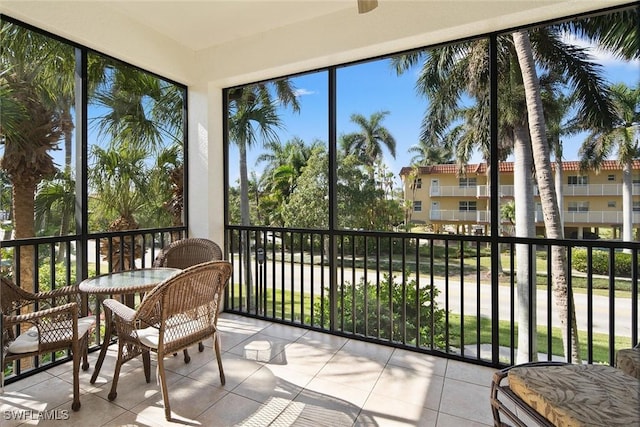 view of sunroom