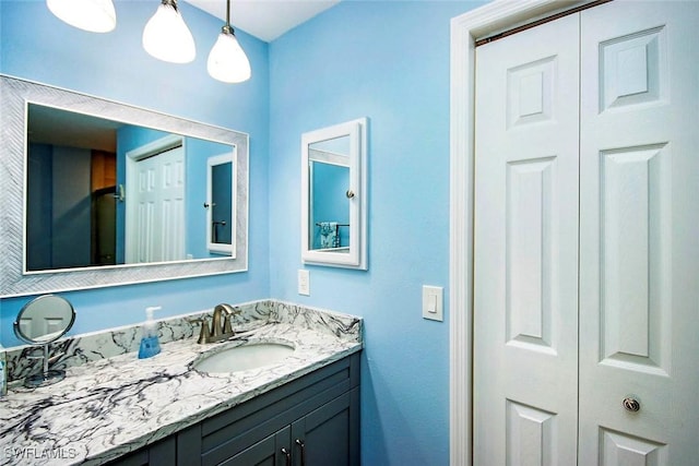 bathroom with vanity