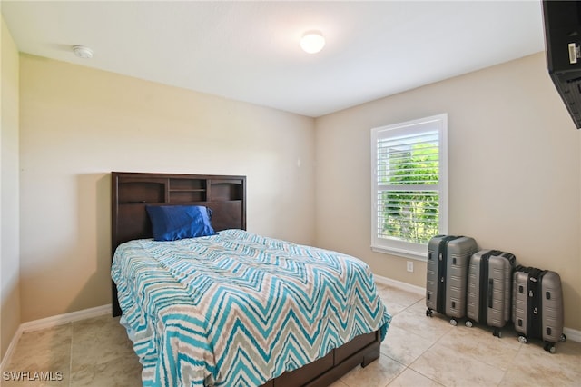 view of tiled bedroom