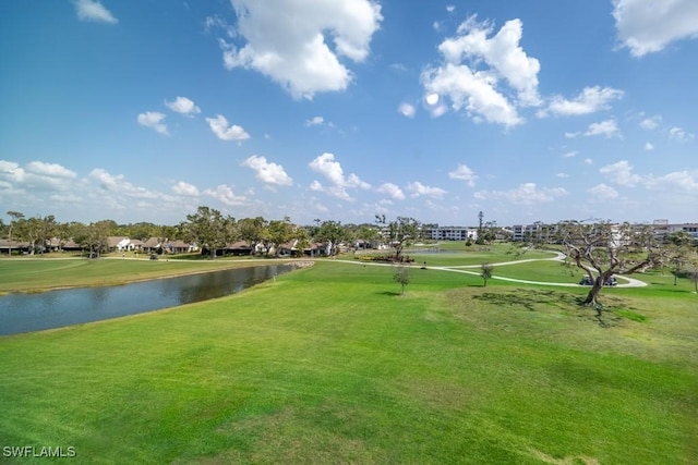 view of community featuring a water view