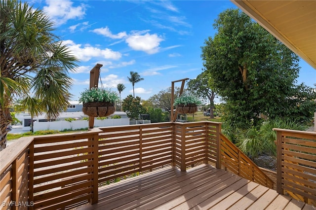 view of wooden terrace