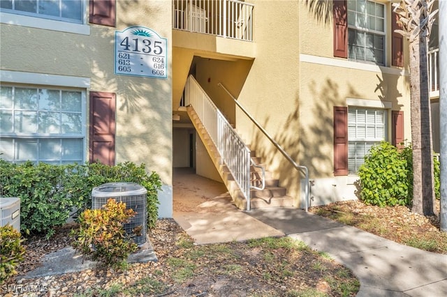 entrance to property with cooling unit