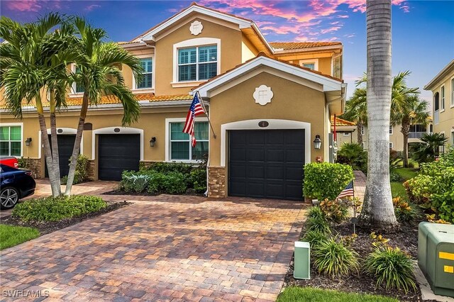 view of front of home featuring a garage