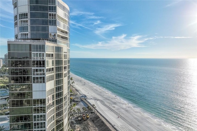 property view of water with a view of the beach