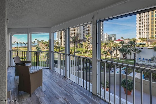 view of sunroom