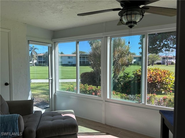 view of sunroom / solarium