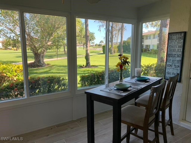 view of sunroom / solarium