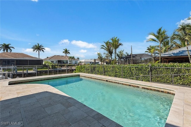 272 N Barfield Dr, Marco Island, FL 34145 - view of swimming pool with a fenced backyard, a patio, and a residential view