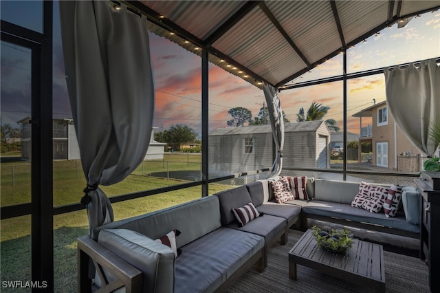 view of sunroom