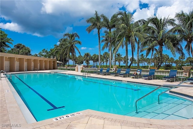 view of pool with a patio