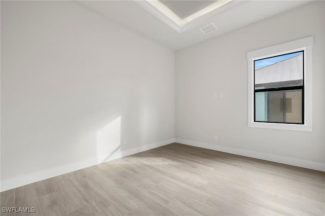 empty room featuring light hardwood / wood-style flooring