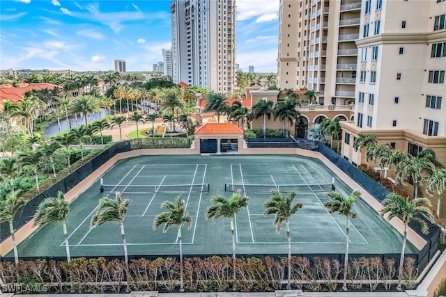 view of tennis court